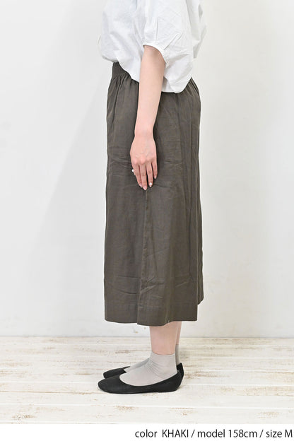 ≪SALE≫ Cotton-Linen Gaucho Pants -1