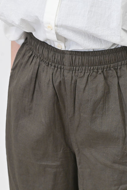 ≪SALE≫ Cotton-Linen Gaucho Pants -1