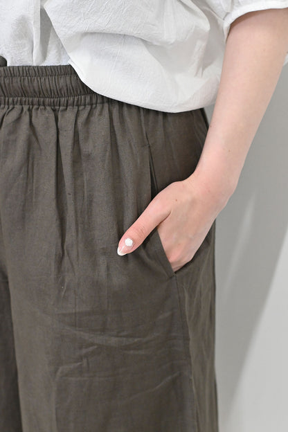 ≪SALE≫ Cotton-Linen Gaucho Pants -1
