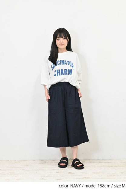 ≪SALE≫ Cotton-Linen Gaucho Pants -1