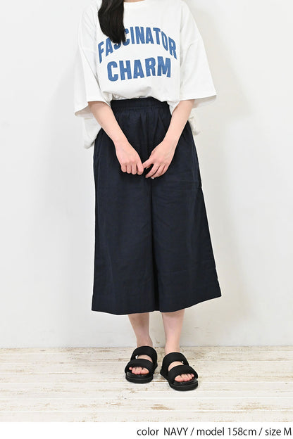 ≪SALE≫ Cotton-Linen Gaucho Pants -1