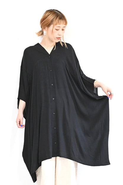 Rayon Crinkled Big Cardigan