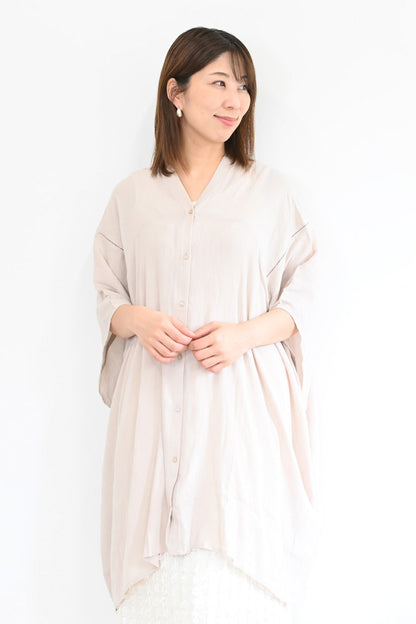 Rayon Crinkled Big Cardigan