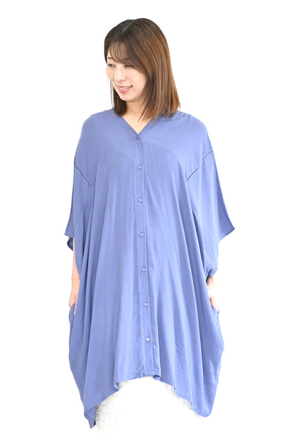 Rayon Crinkled Big Cardigan
