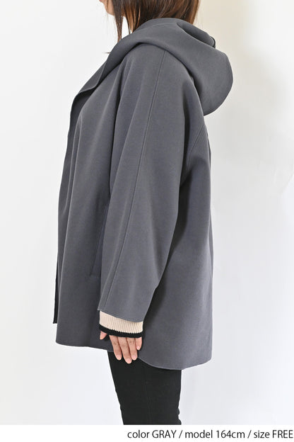 【アクセル】シャギーフード付きケープ