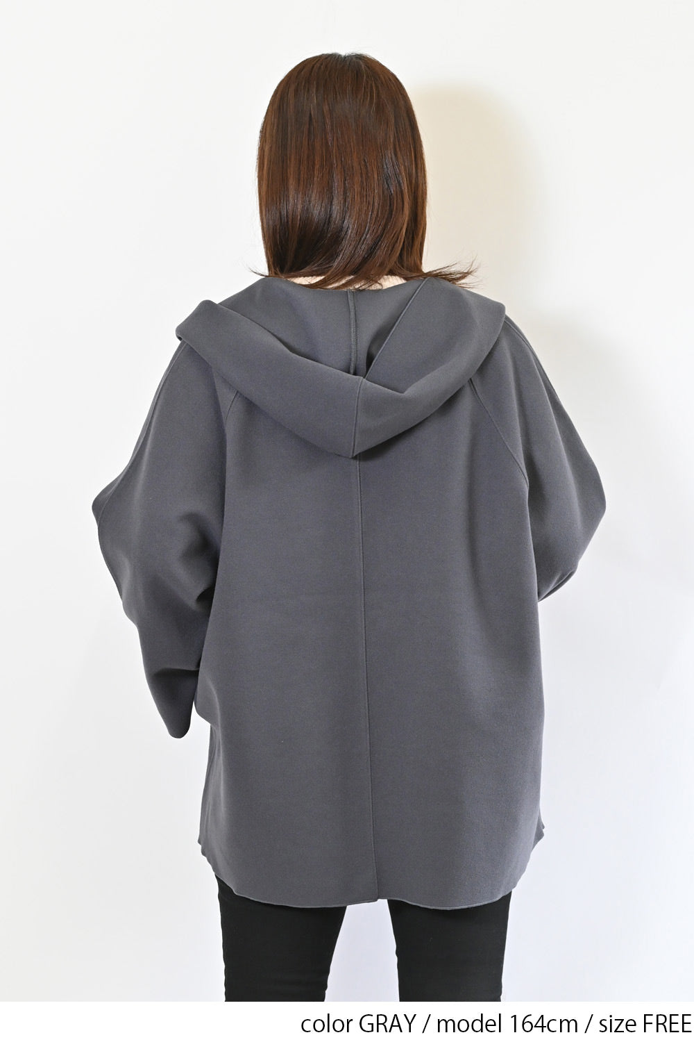 【アクセル】シャギーフード付きケープ