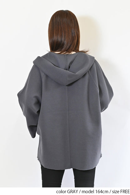 【アクセル】シャギーフード付きケープ