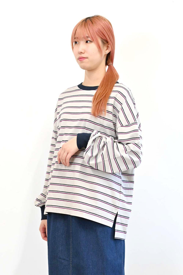 ≪SALE≫【GENTIL】 Trim Border Long Tee