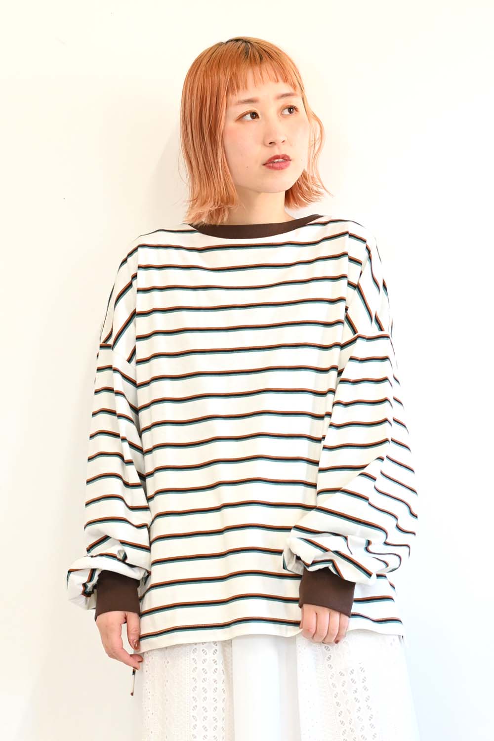 ≪SALE≫【GENTIL】 Trim Border Long Tee
