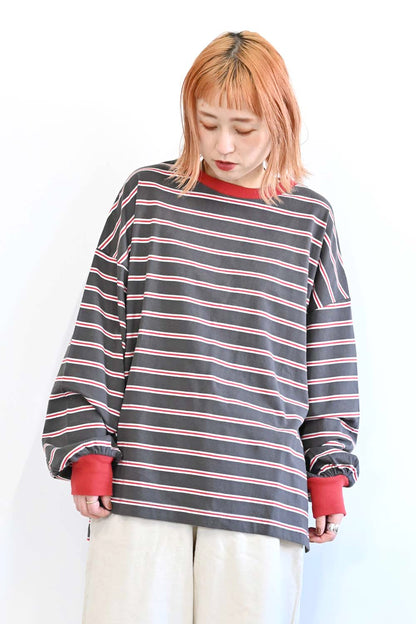 ≪SALE≫【GENTIL】 Trim Border Long Tee