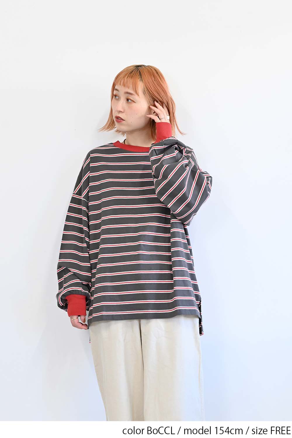 ≪SALE≫【GENTIL】 Trim Border Long Tee