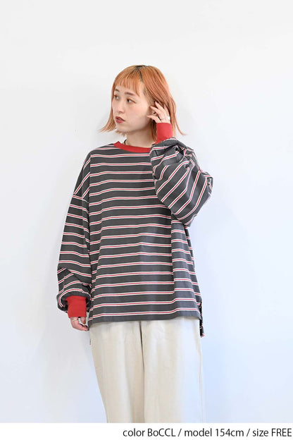 ≪SALE≫【GENTIL】 Trim Border Long Tee
