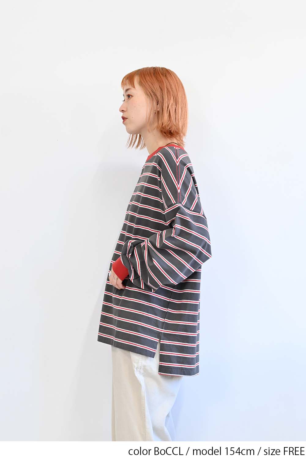 ≪SALE≫【GENTIL】 Trim Border Long Tee