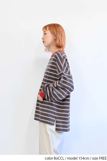 ≪SALE≫【GENTIL】 Trim Border Long Tee