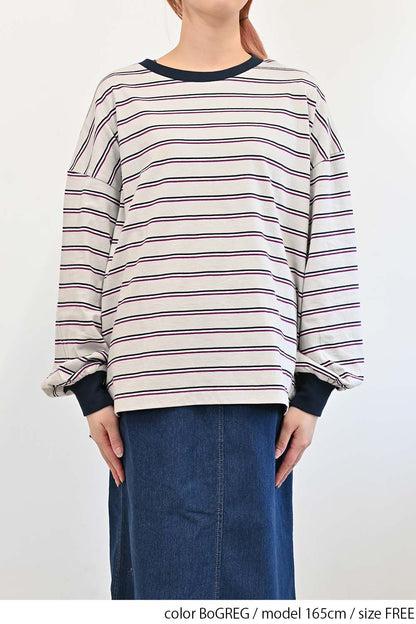 ≪SALE≫【GENTIL】 Trim Border Long Tee