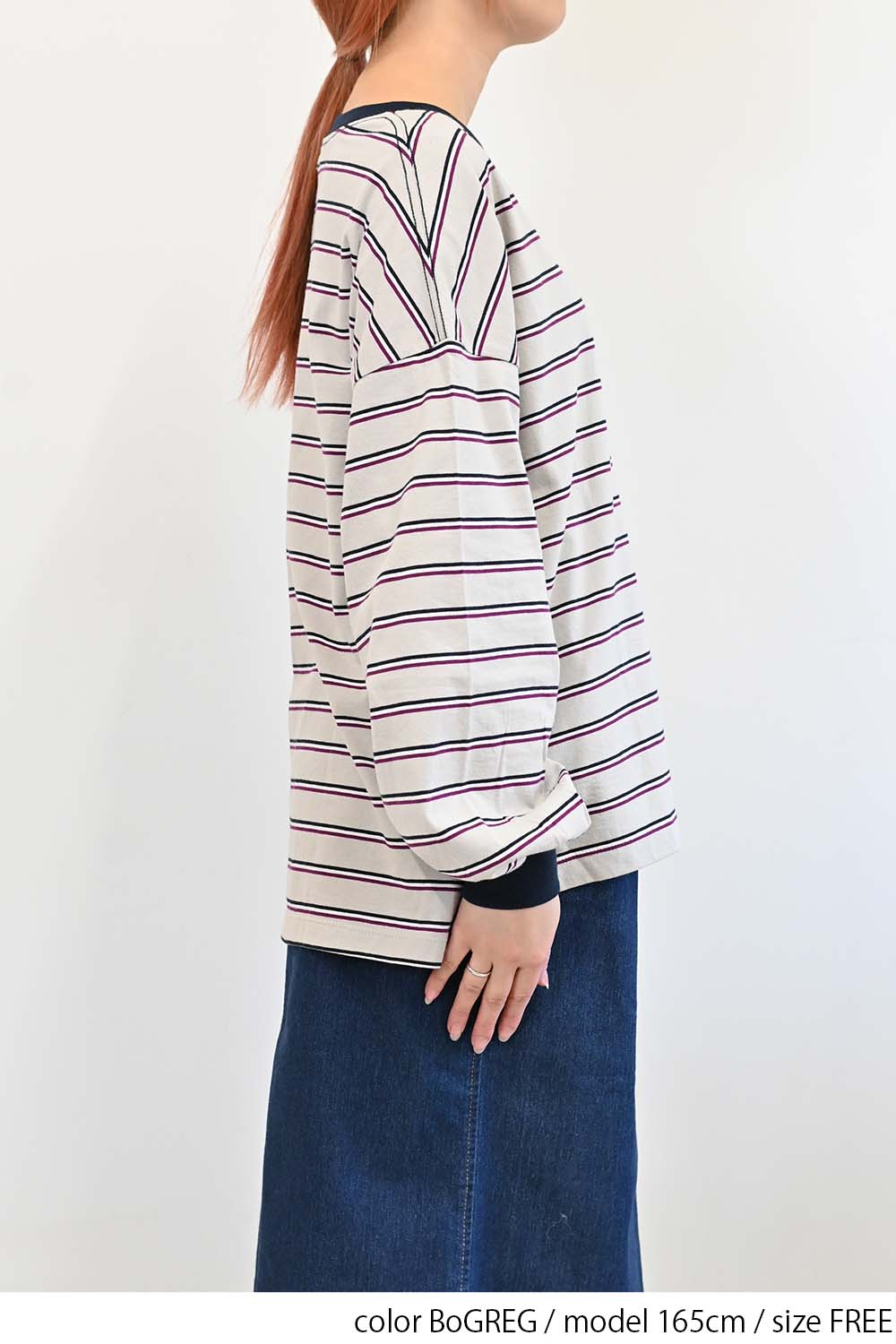 ≪SALE≫【GENTIL】 Trim Border Long Tee