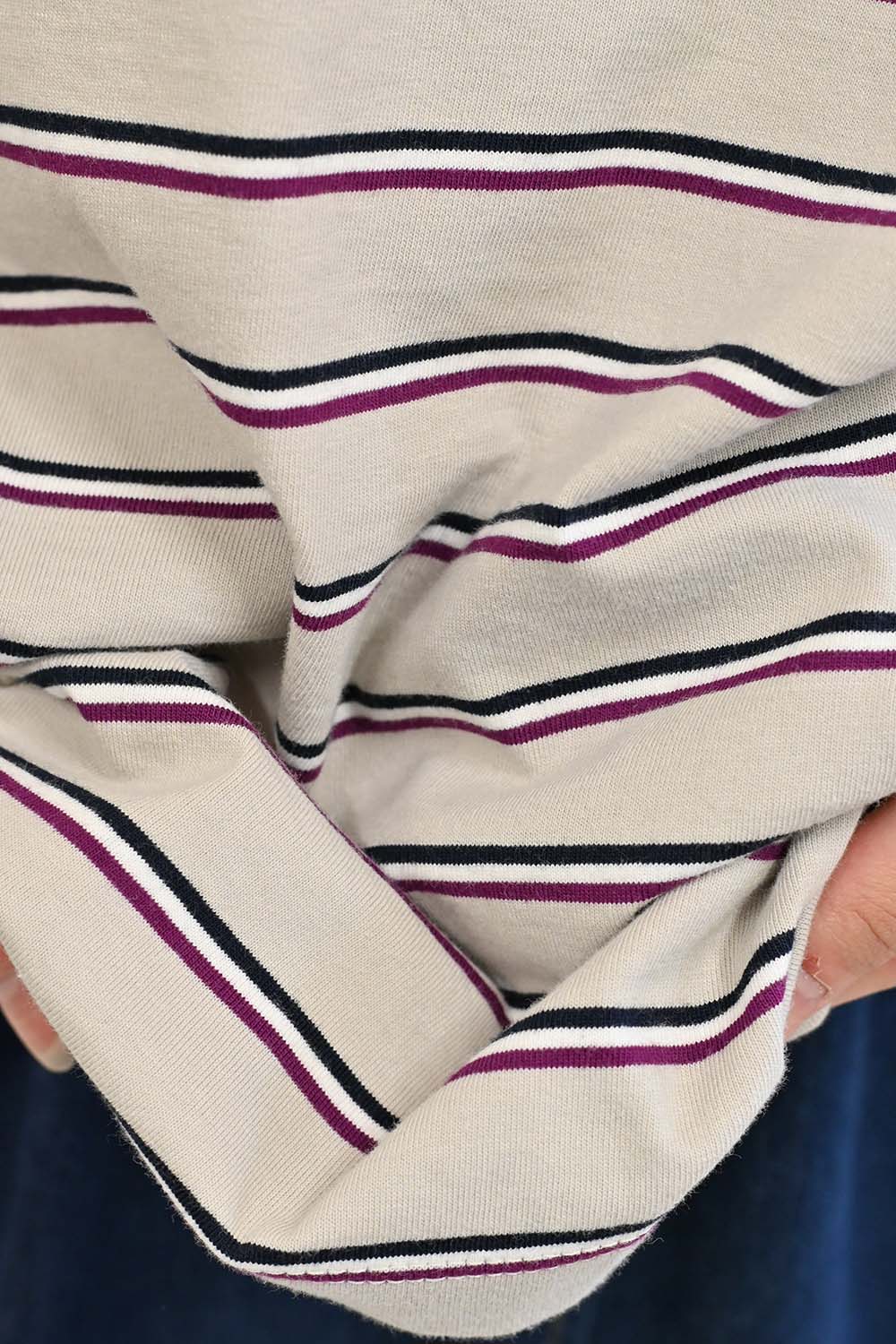 ≪SALE≫【GENTIL】 Trim Border Long Tee