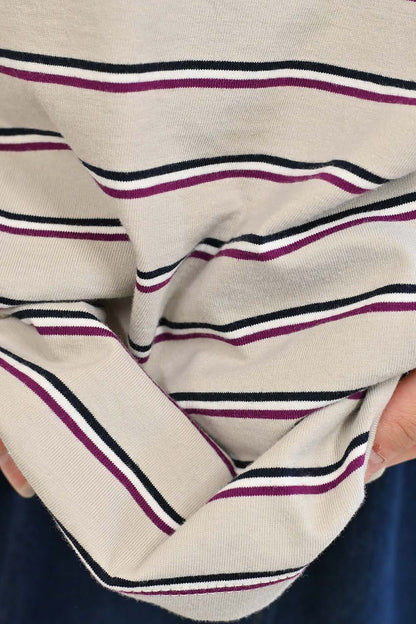 ≪SALE≫【GENTIL】 Trim Border Long Tee
