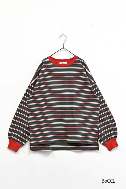 ≪SALE≫【GENTIL】 Trim Border Long Tee