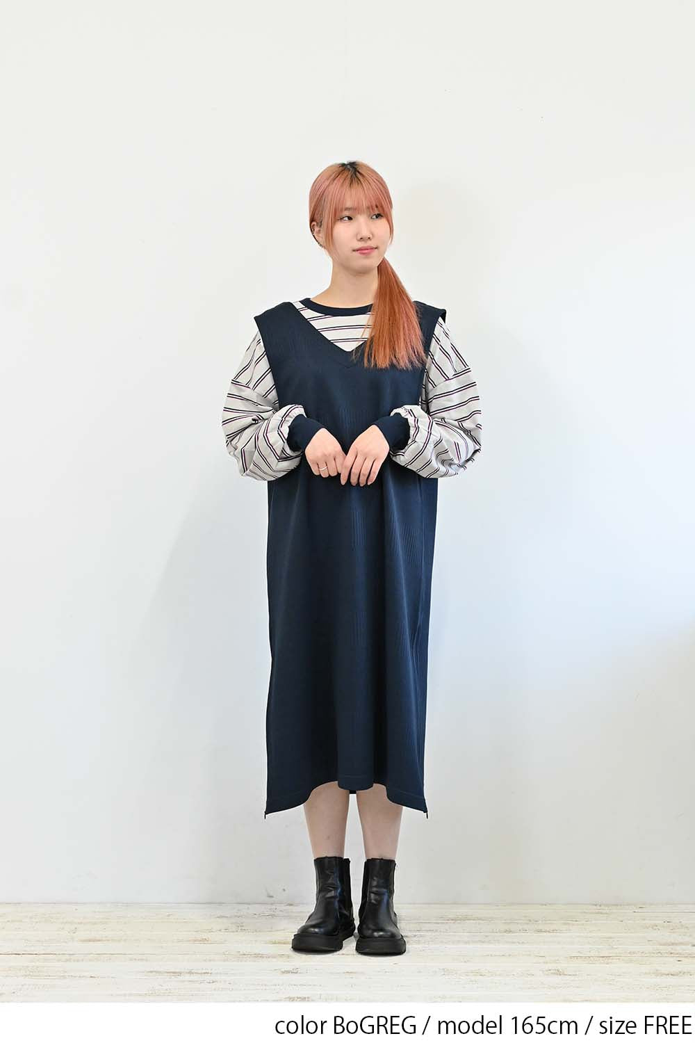 ≪SALE≫【GENTIL】 Trim Border Long Tee