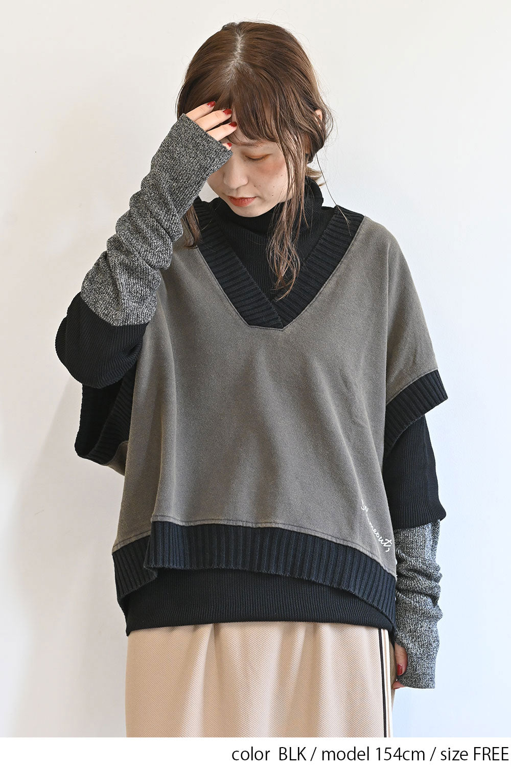 【Classic byGENTIL】RIB Knit タートル
