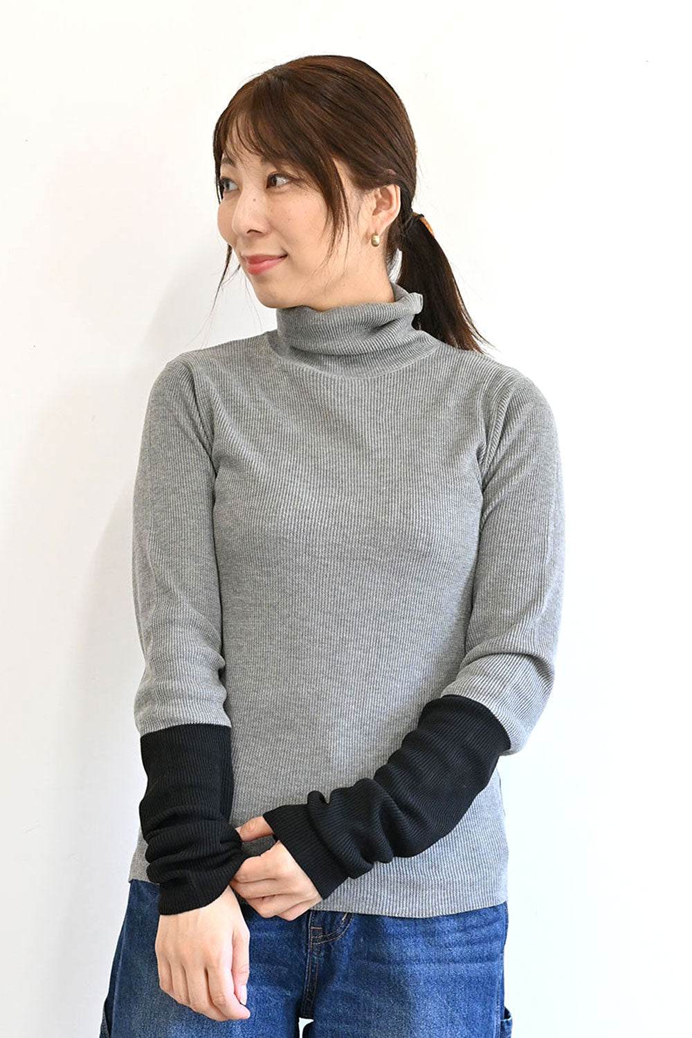 【Classic byGENTIL】RIB Knit タートル