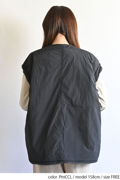 ≪SALE≫【Classic byGENTIL】Reversible Mixed Material Air Vest