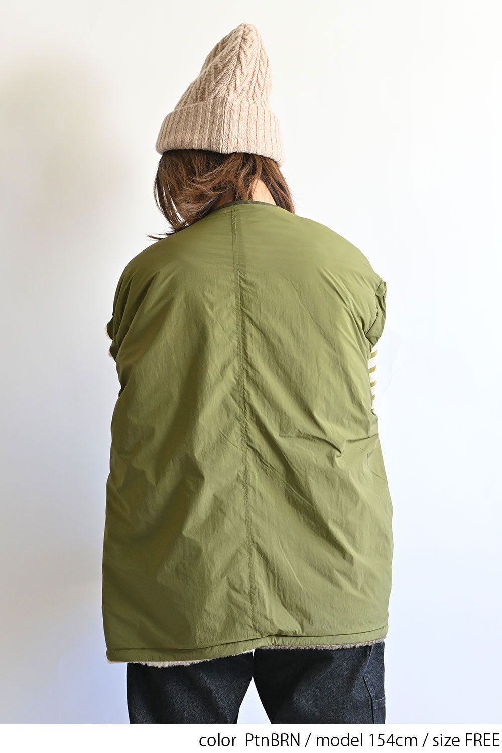 ≪SALE≫【Classic byGENTIL】Reversible Mixed Material Air Vest