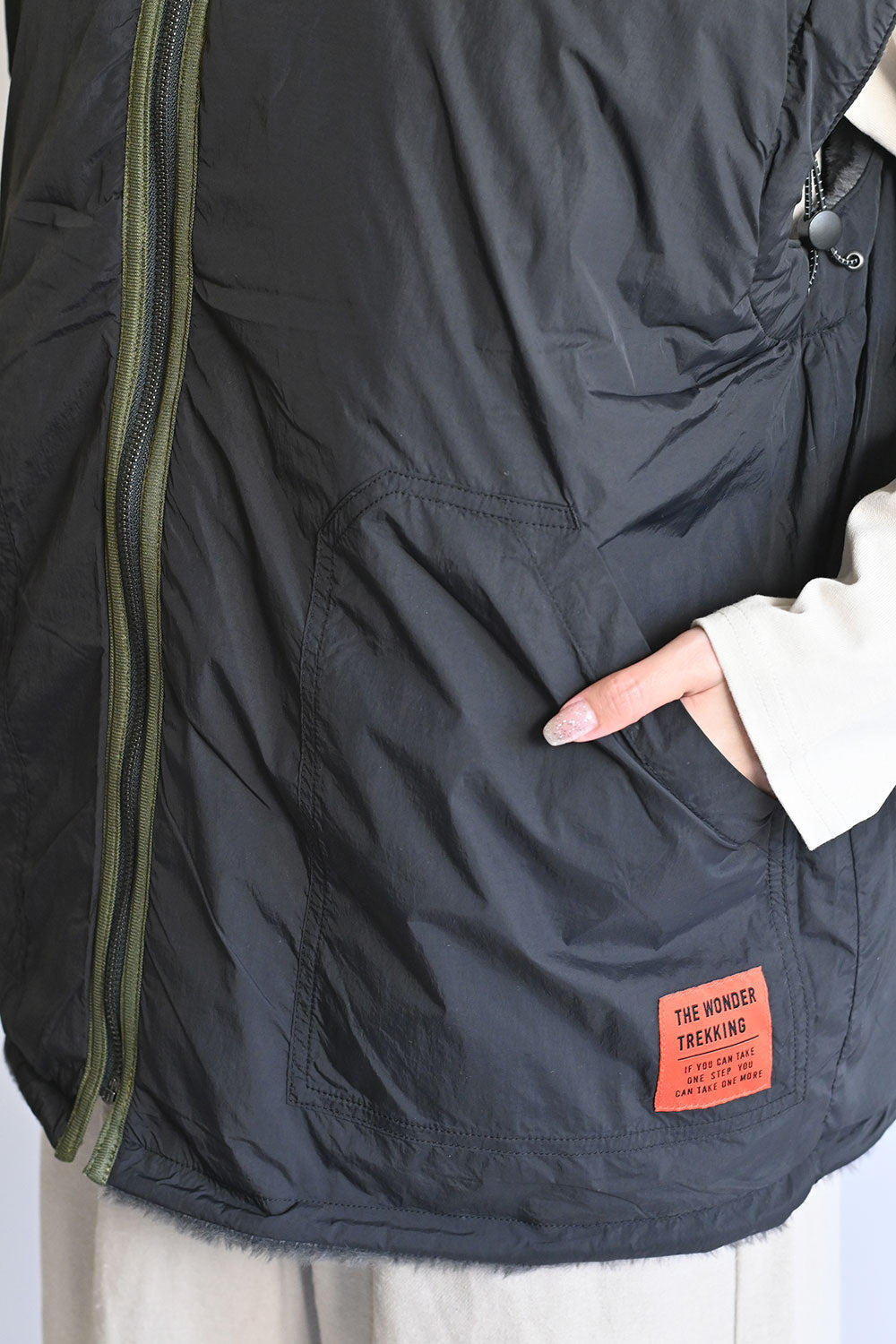 ≪SALE≫【Classic byGENTIL】Reversible Mixed Material Air Vest