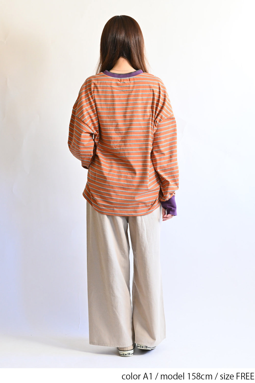 ≪SALE≫【Classic byGENTIL】Collar Layered Style Trim Long Sleeve Tee