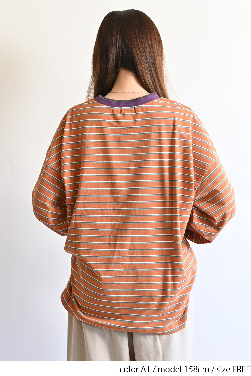 ≪SALE≫【Classic byGENTIL】Collar Layered Style Trim Long Sleeve Tee