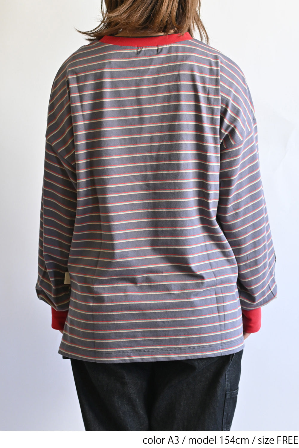 ≪SALE≫【Classic byGENTIL】Collar Layered Style Trim Long Sleeve Tee