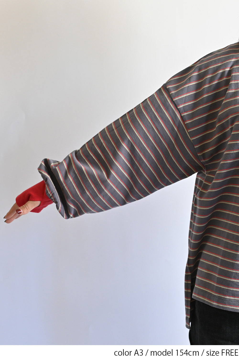 ≪SALE≫【Classic byGENTIL】Collar Layered Style Trim Long Sleeve Tee