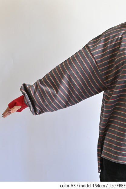 ≪SALE≫【Classic byGENTIL】Collar Layered Style Trim Long Sleeve Tee