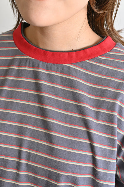 ≪SALE≫【Classic byGENTIL】Collar Layered Style Trim Long Sleeve Tee