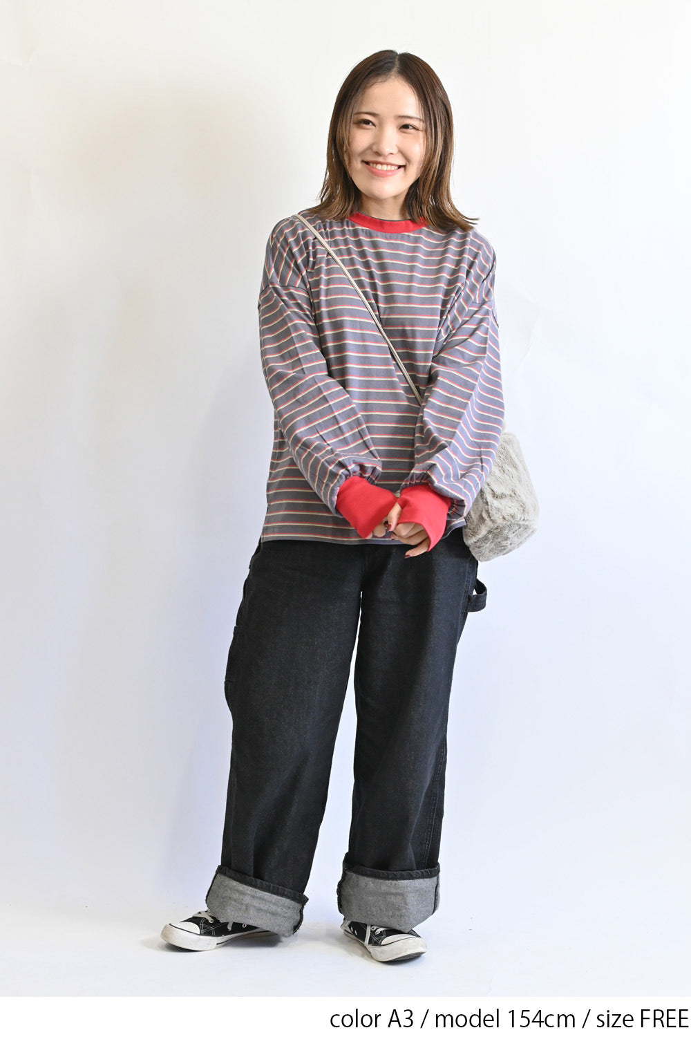 ≪SALE≫【Classic byGENTIL】Collar Layered Style Trim Long Sleeve Tee