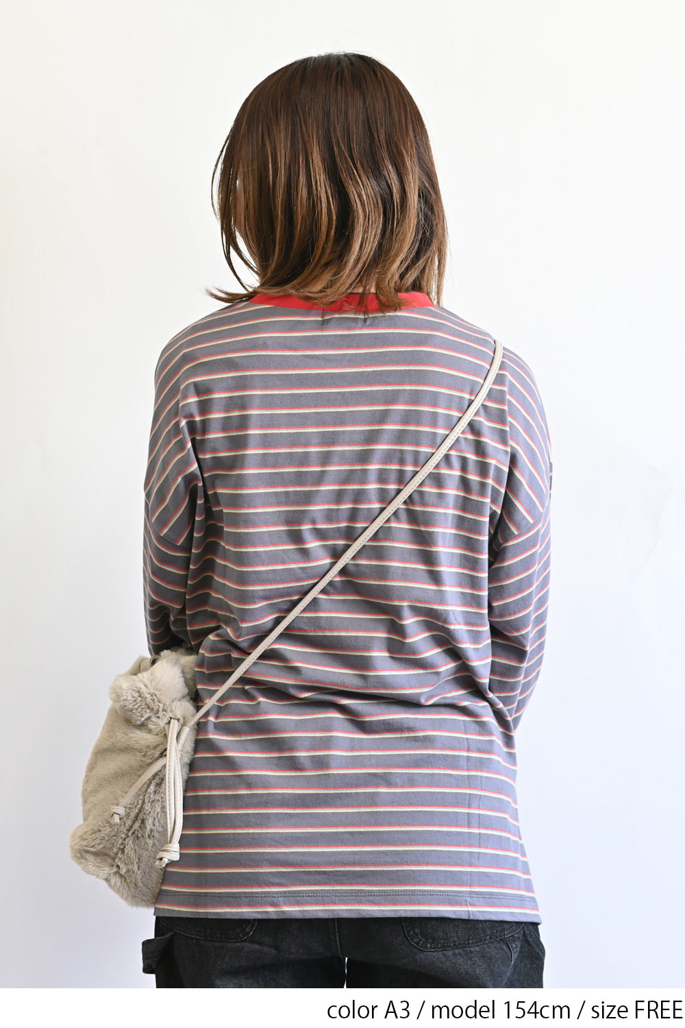 ≪SALE≫【Classic byGENTIL】Collar Layered Style Trim Long Sleeve Tee