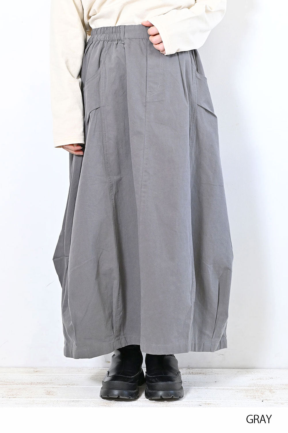 【GENTIL】コクーンロングスカート
