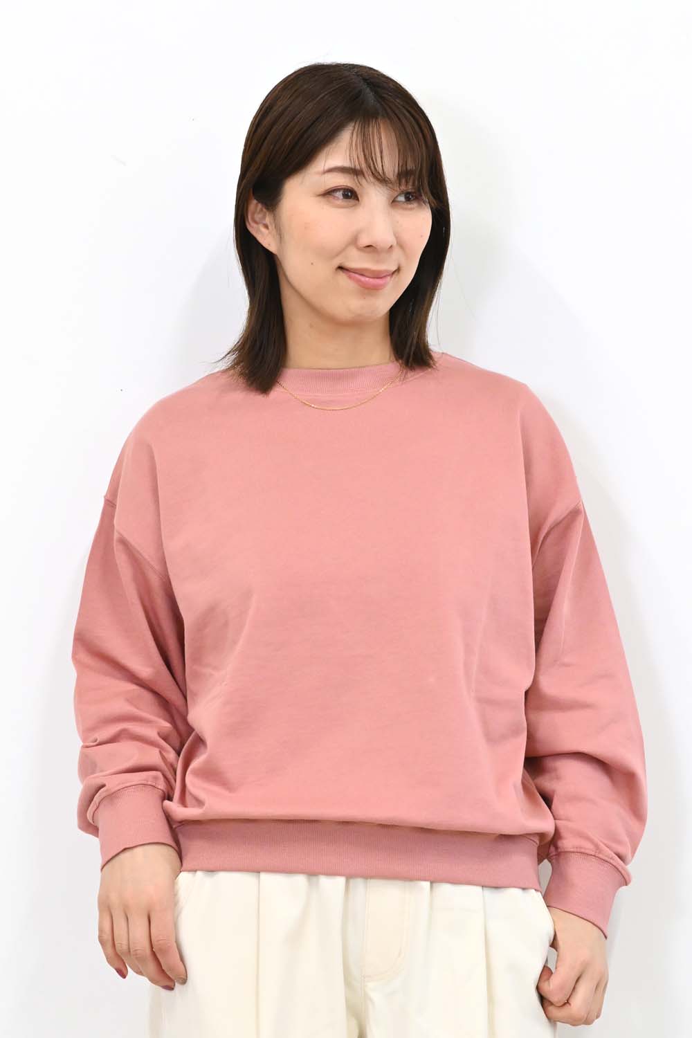 裾ギャザー裏毛プルオーバー