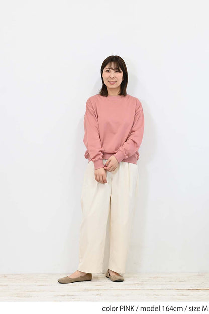 裾ギャザー裏毛プルオーバー