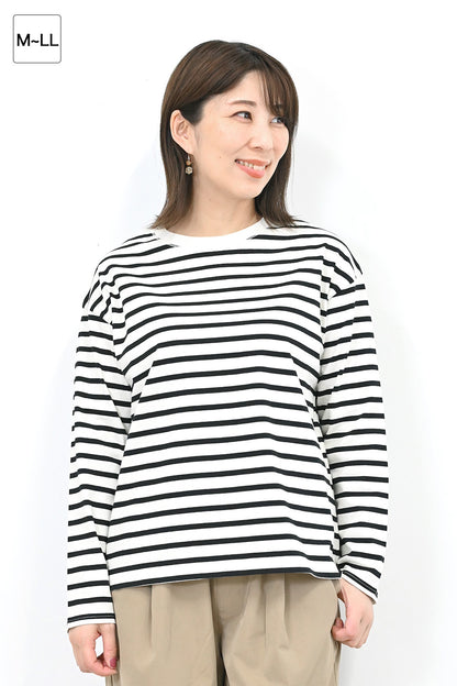 ワイドなボーダーロンTee