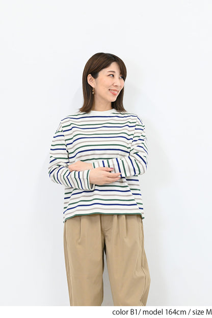 ワイドなボーダーロンTee