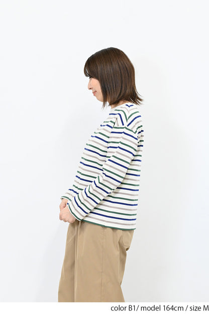 ワイドなボーダーロンTee