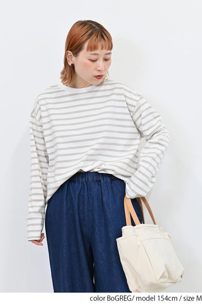 ワイドなボーダーロンTee