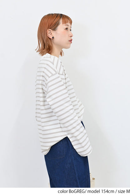 ワイドなボーダーロンTee