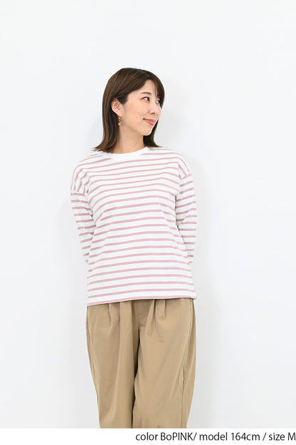 ワイドなボーダーロンTee
