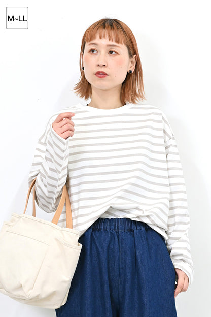ワイドなボーダーロンTee