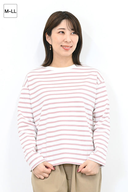 ワイドなボーダーロンTee