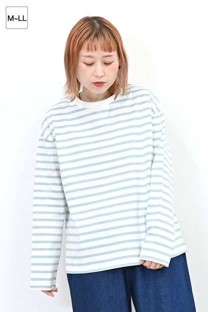 ワイドなボーダーロンTee