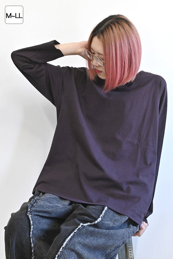 ワイドな無地ロンTEE②